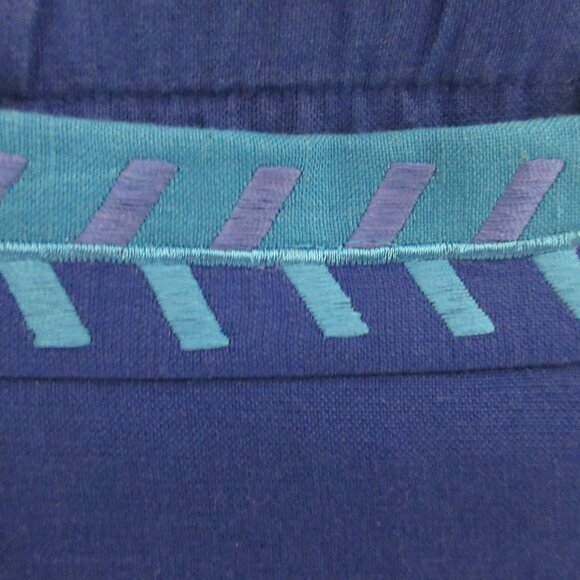 Positive Attitude Women’s 2-Piece Suit Jacket Skirt Size 26 Blues Linen Blend - Picture 11 of 14